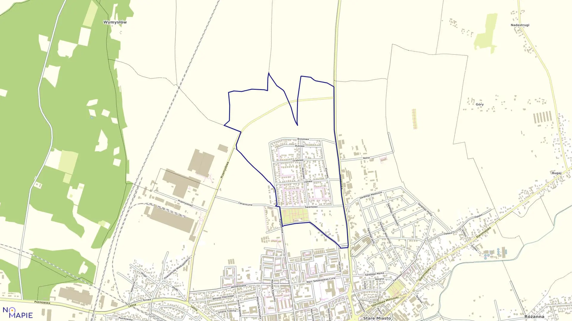 Mapa obrębu 6 w gminie Opoczno